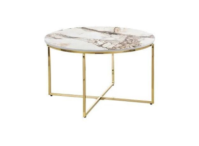  Couchtisch modern Wohnzimmermöbel minimalistische Metalltischplatte Beige Neu